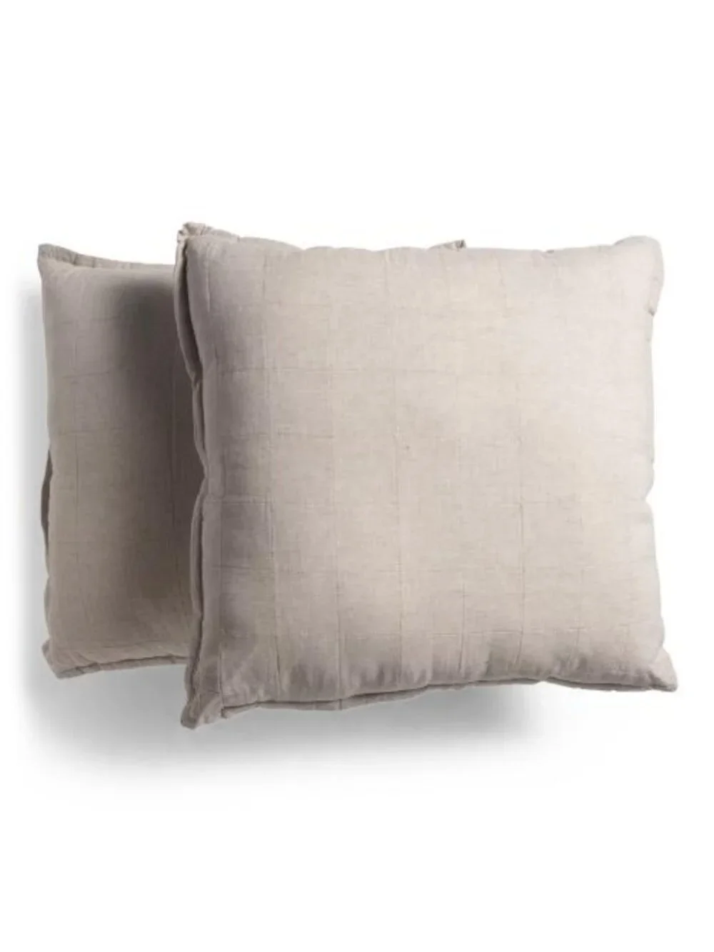 TAHARI HOME Set Of 2 Box Pattern Euro Pillows
